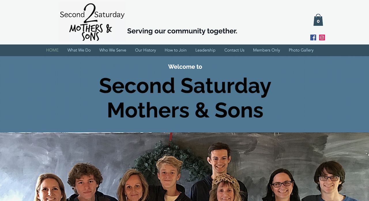 Second Saturday Mothers and Sons website